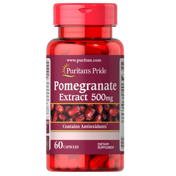 Puritan's Pride Pomegranate Extract 500 Mg Supports Antioxidant Health, 60 Capsules, by Puritan's Pride, 60 Count