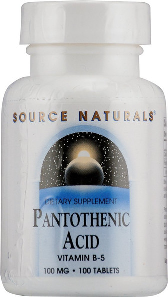 Source Naturals Pantothenic Acid 100mg 100 Tablets