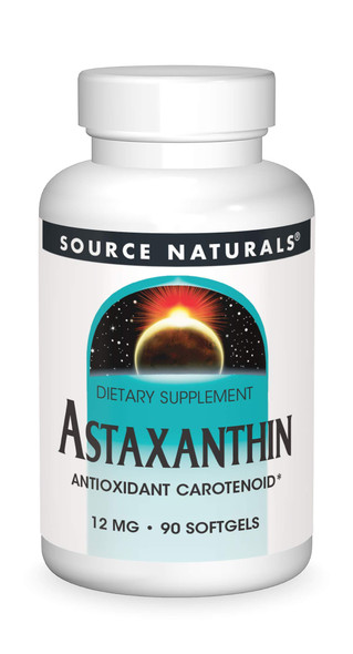 Source s Astaxanthin 12mg, Antioxidant Carotenoid - 90 Softgels