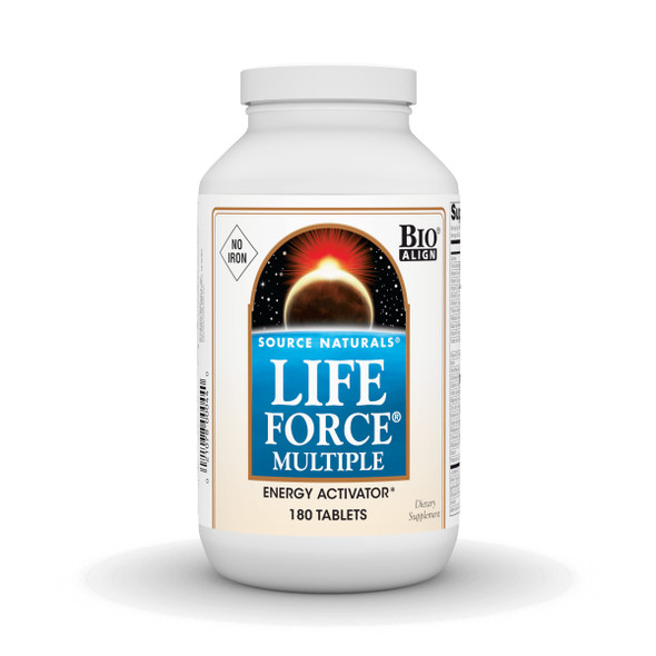 Source s Life Force Multiple Iron Free Daily Multivitamin High Potency Essential Vitamins, Minerals, Antioxidants & Nutrients - Energy & Immune Boost - 180 Tablets