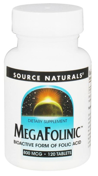 Source s MegaFolinic 800mcg Bioactive Folic , Brain & Cell Health - 120 Tablets