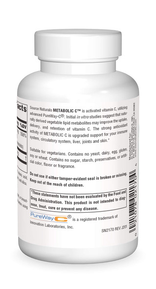 Source s Metabolic C 500 mg Vitamin C - 90 Tablets
