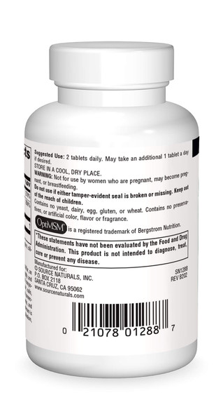 Source s Msm (methylsulfonylmethane) 750 Mg