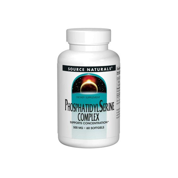 Source s Phosphatidyl Serine Complex Stablilized Enzyme Supplement 500mg - 100% Pure - 60 Softgels
