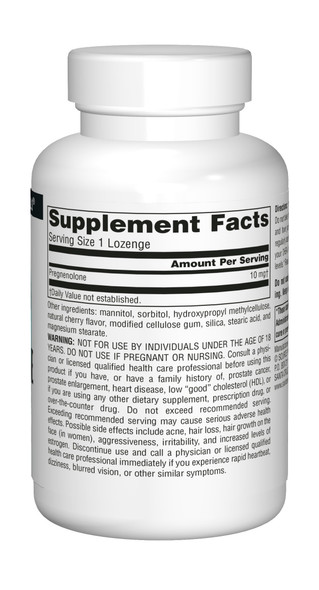 Source s Pregnenolone 10mg Cherry Flavor Supplement - 120 Lozenges