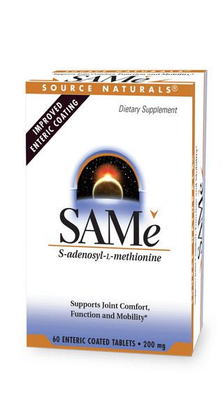 Source s SAMe, Supports Joint Comfort, 400mg - 60 Enteric Coated Tablets
