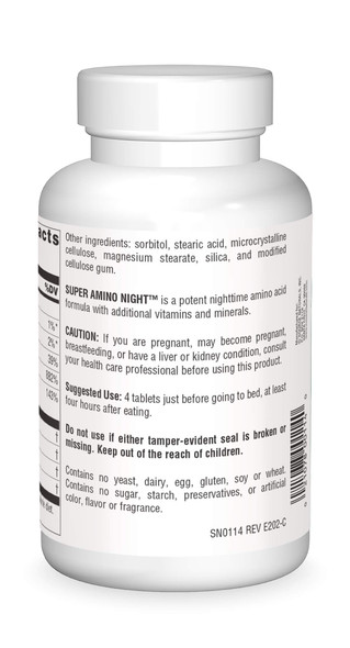 Source s Super Amino Night - Advanced Amino  Formula - 240 Tablets