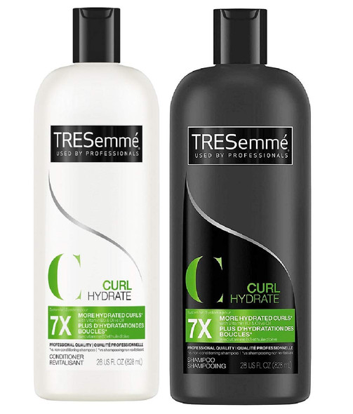 Tresemme Flawless Curls - Curl Hydration With Vitamin B1 - Shampoo & Conditioner Set - Net Wt. 28 FL OZ (828 mL) Per Bottle - One Set