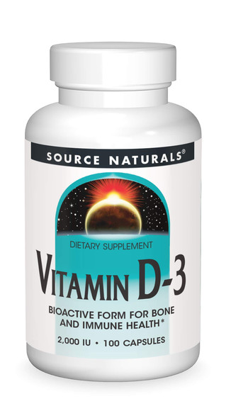 Source s Vitamin D-3 2000 iu Supports Bone & Immune Health - 100 Capsules