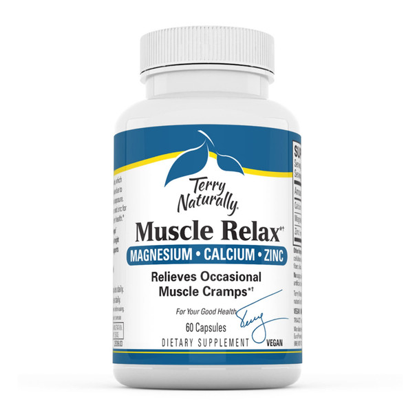 Terry ly Muscle Relax - 60 Vegan Capsules - Occasional Muscle Cramp Relief Supplement, Supports Nervous System - Non-GMO, Gluten-Free - 20 Total Servings