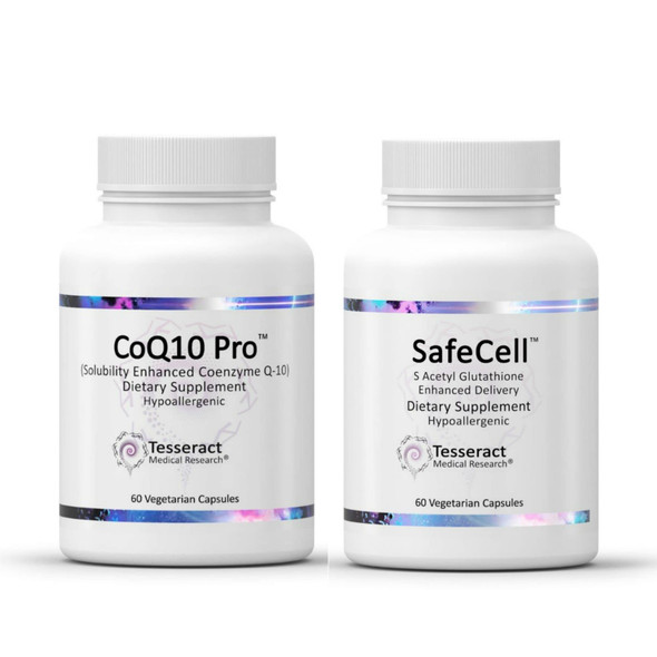 Tesseract Medical Research SafeCell Neurological Support Supplement and  Pro Heart & Muscle Health Supplement, Hypoallergenic