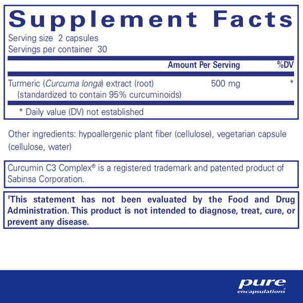 Pure Encapsulations Curcumin 500 mg 60 Capsules