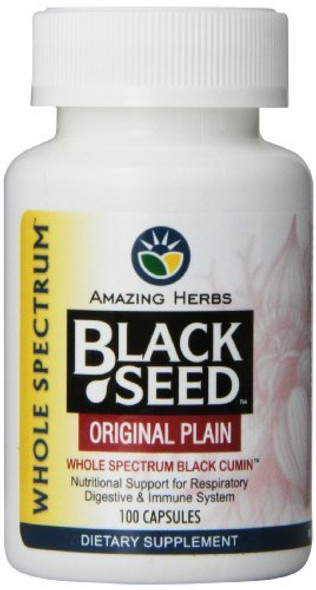 Amazing Herbs - Black Seed Original Plain 100 Capsules