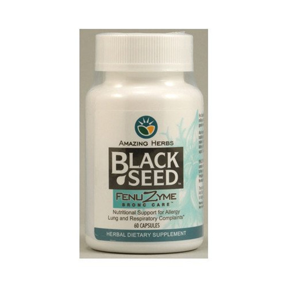 Amazing Herbs Black Seed Fenuzyme Bronc Care (60 Capsules)
