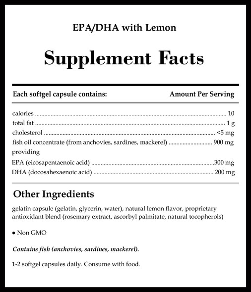 Pure Encapsulations EPA/DHA with Lemon