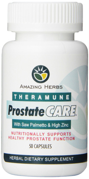 Amazing Herbs Prost-Care Mens Prostate Support Capsules, 50 Count