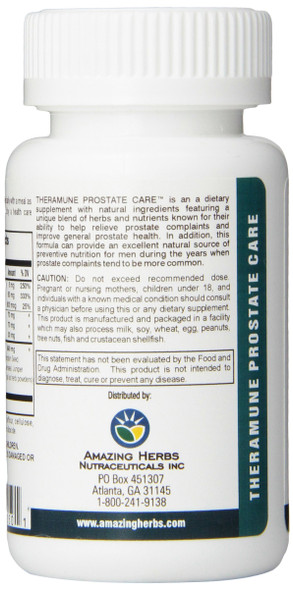 Amazing Herbs Prost-Care Mens Prostate Support Capsules, 50 Count