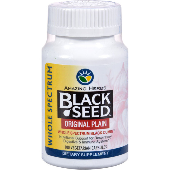 4 Pack Of Amazing Herbs Black Seed - Support Digestive And Immune Health - Vegetarian100 Capsules