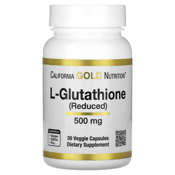 California Gold Nutrition L-Glutathione (Reduced), 500 Mg, 30 Veggie Capsules