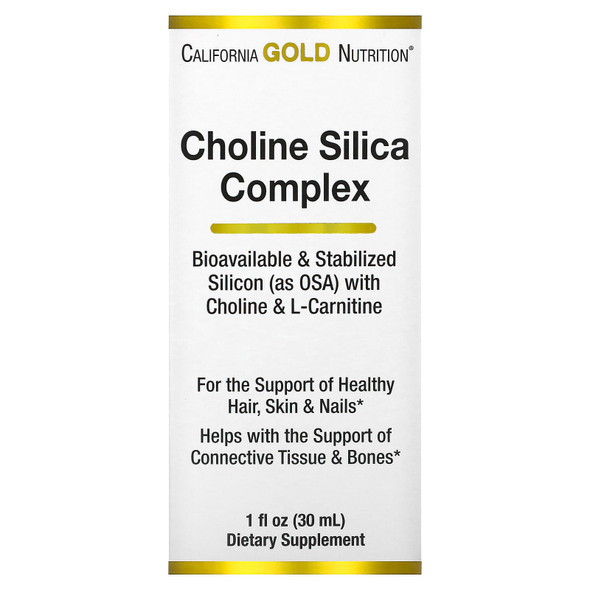 California Gold Nutrition Choline Silica Complex, 1 Fl Oz (30 Ml)