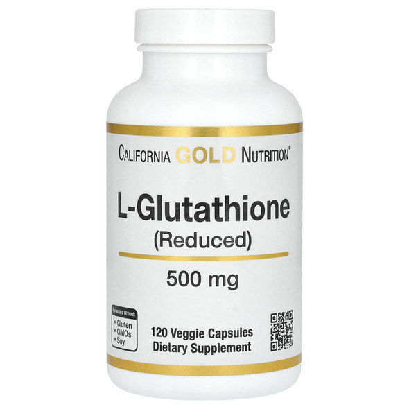 California Gold Nutrition L-Glutathione (Reduced), 500 Mg, 120 Veggie Capsules