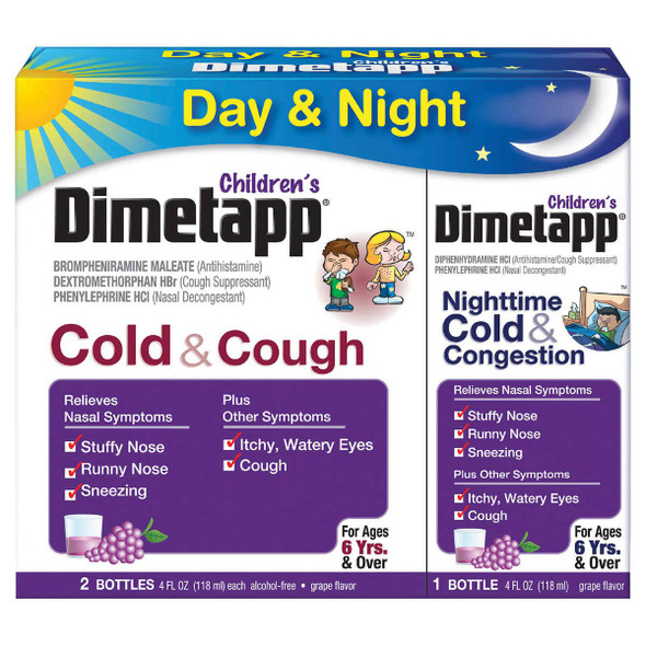 Dimetapp Children'S Cold & Cough 2 Pack + Day/Night Value 1 Pack (2 Pack)