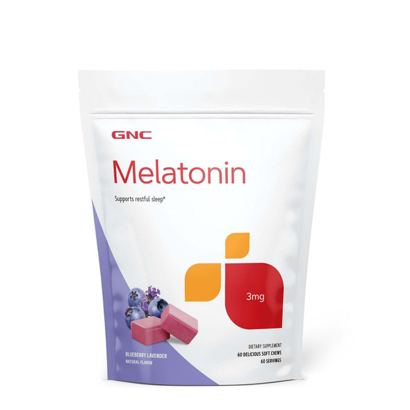 Gnc Melatonin - Blueberry Lavender - 60 Soft Chews
