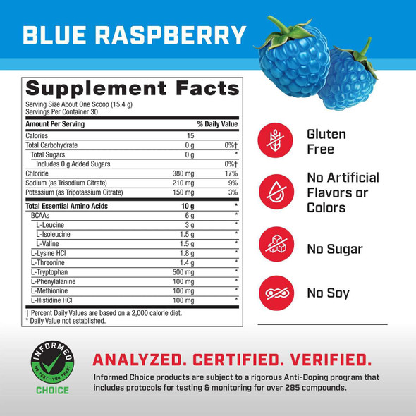 GNC Pro Performance Amino Complete Blue Raspberry 16.3 Oz 30 Servings