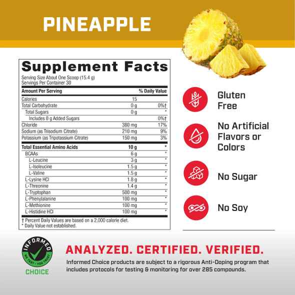 GNC Pro Performance Amino Complete Pineapple 16.3 Oz 30 Servings