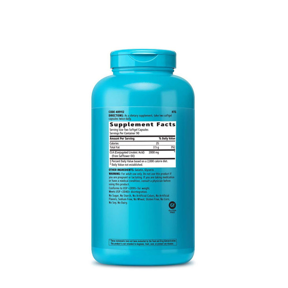 Gnc Total Lean Cla | Improve Body Composition & Lean Muscle Tone, Fuels Fat Metabolism & Energy Without Stimulants | Gluten Free | 180 Softgels