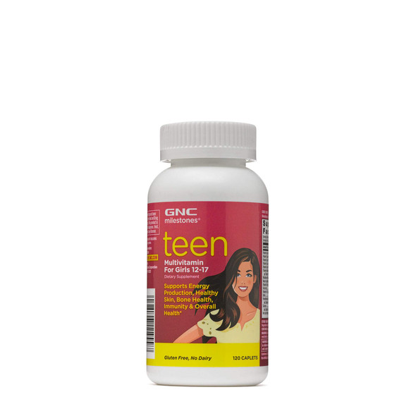 Gnc Milestones Teen - Multivitamin Caplet For Girls 12-17 - (Product) Red