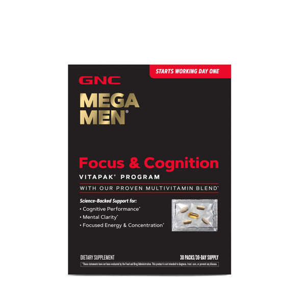 Gnc Mega Men Focus & Cognition Vitapak Program (30 Servings)