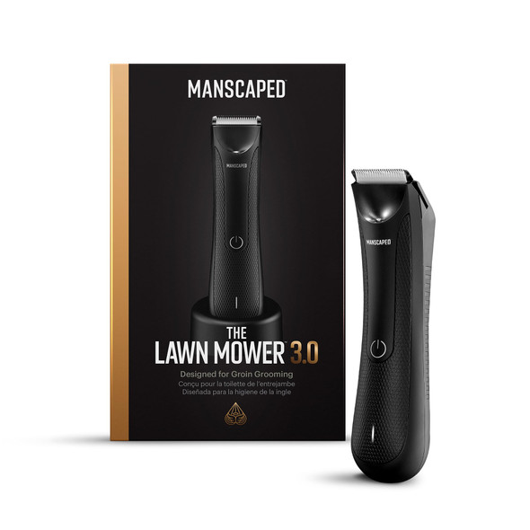 Manscaped The Lawn Mower 3.0, Electric Groin Hair Trimmer, With Additional Skinsafe Replaceable Ceramic Blade, Waterproof Wet/Dry Clippers, Standing Recharge Dock, Male Body Hair Razor