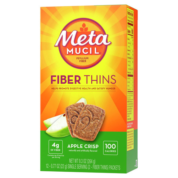 Metamucil Fiber Wafers Apple Crisp Packets, 2 Ea