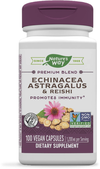 Nature'S Way Ecea Astragalus & Reishi, Immune Support*, 100 Capsules