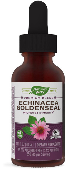 Nature'S Way Premium Formula Ecea-Goldenseal, 250 Mg Per Serving, 99.9% Alcohol-Free, 1.01 Oz.