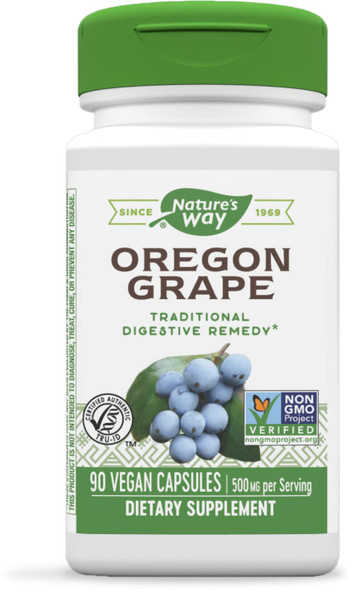 Nature'S Way Oregon Grape, Traditional Digestion Remedy* Supplement, 90 Vegan Capsules