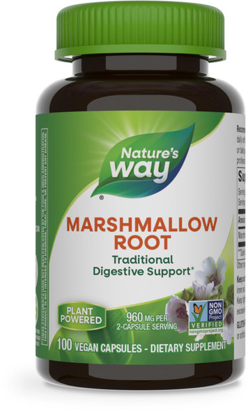 Nature'S Way Premium Herbal Marshmallow Root 960 Mg Per Serving 100 Vcaps