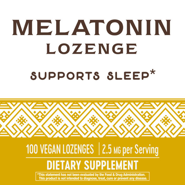 Nature'S Way Melatonin Lozenge, Sleep Support*, 2.5 Mg, 100 Vegan Lozenges