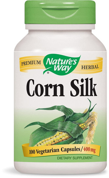 Nature'S Way Premium Herbal Corn Silk 1,200 Mg, 100 Vegetarian Capsules, Pack Of 3