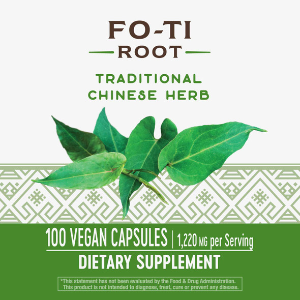 Nature'S Way Fo-Ti Root, Traditional Chinese Herb, 1,220 Mg Per Serving, 100 Capsules