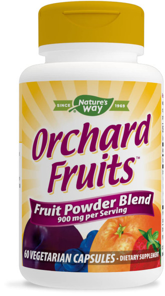 Nature'S Way Orchard Fruits Powder Blend, 12 Fruit Blend, 900Mg Per Serving, 60 Capsules