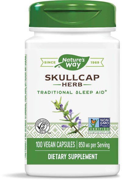 Nature'S Way Scullcap Herb, 850 Mg Per Serving, 100 Capsules