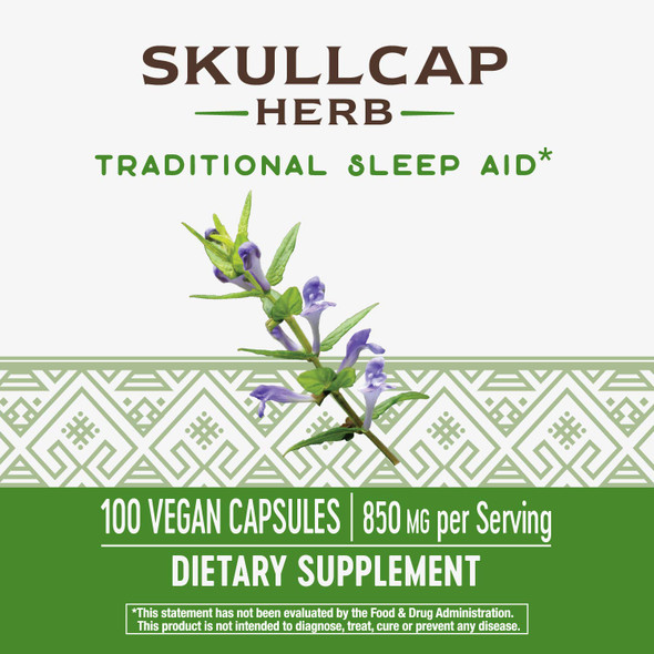 Nature'S Way Scullcap Herb, 850 Mg Per Serving, 100 Capsules