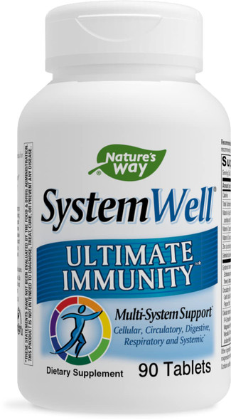 Nature'S Way Systemwell Ultimate Immunity, Multi-System Support* With Vitamins C, A, & D, Zinc, And Selenium, 90 Tablets