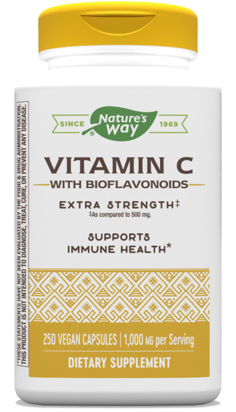 Nature'S Way Vitamin C With Bioflavonoids 1000 Mg Vitamin C Per Serving 250 Capsules
