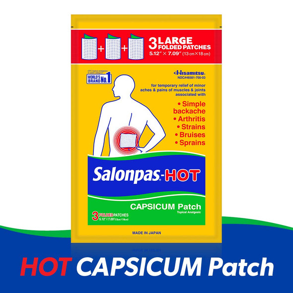 Salonpas-Hot Capsicum Patch 3 Count (Pack Of 6)