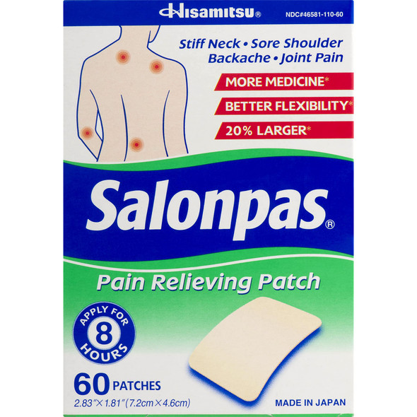 Salonpas Pain Relief Patches 60 Ea - Pack Of 3