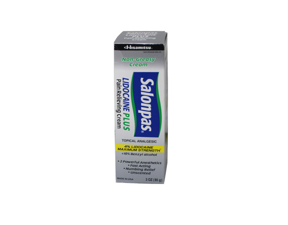 Salonpas Lidocaine Plus Cream - 3 Oz (Pack Of 3)