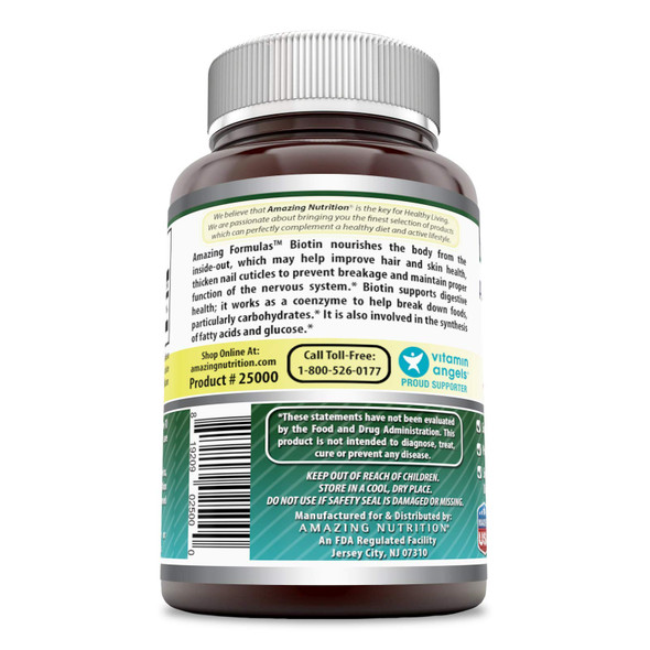 Amazing Formulas Biotin Fast Dissolve 10000 Mcg Tablets Supplement | Strawberry Flavor | Vitamin B7 | Non-Gmo | Gluten Free | Made In Usa (60 Count)